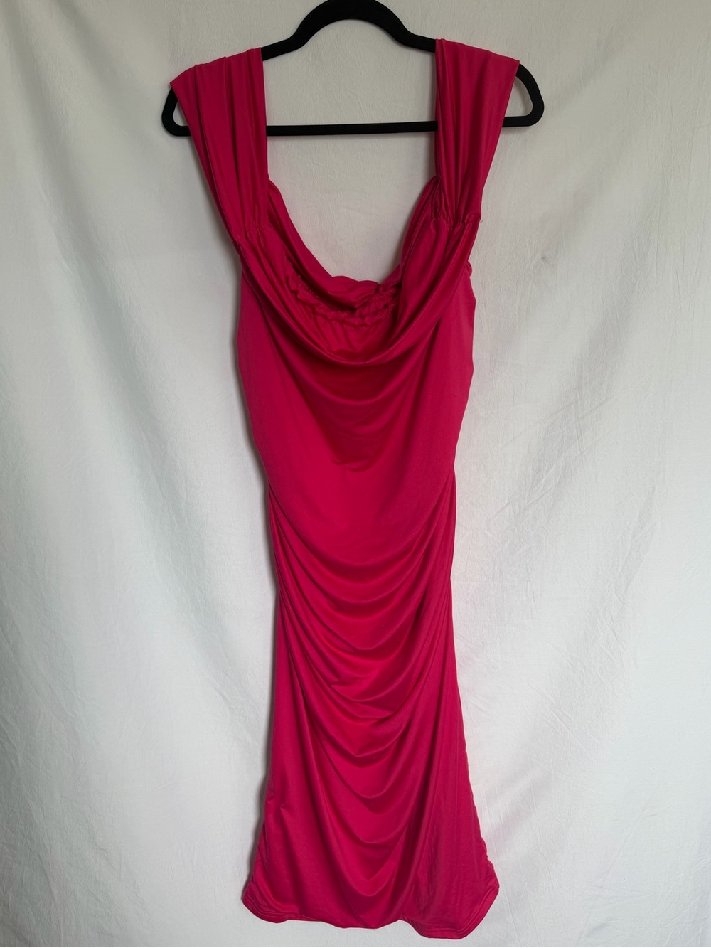 Draped Cowl Neck Dress